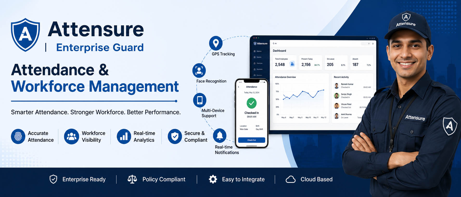 Attensure Enterprise Guard Attendance Banner